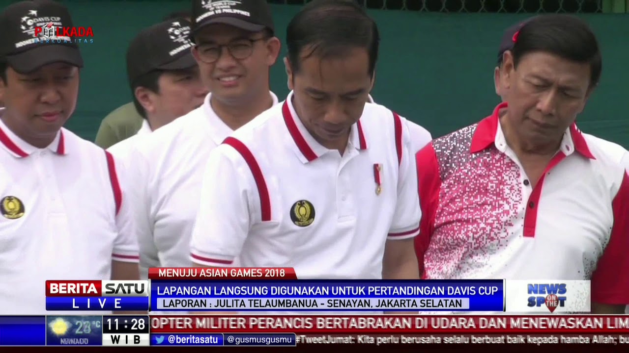 Jokowi Resmikan Lapangan Tenis Di Kompleks GBK - YouTube