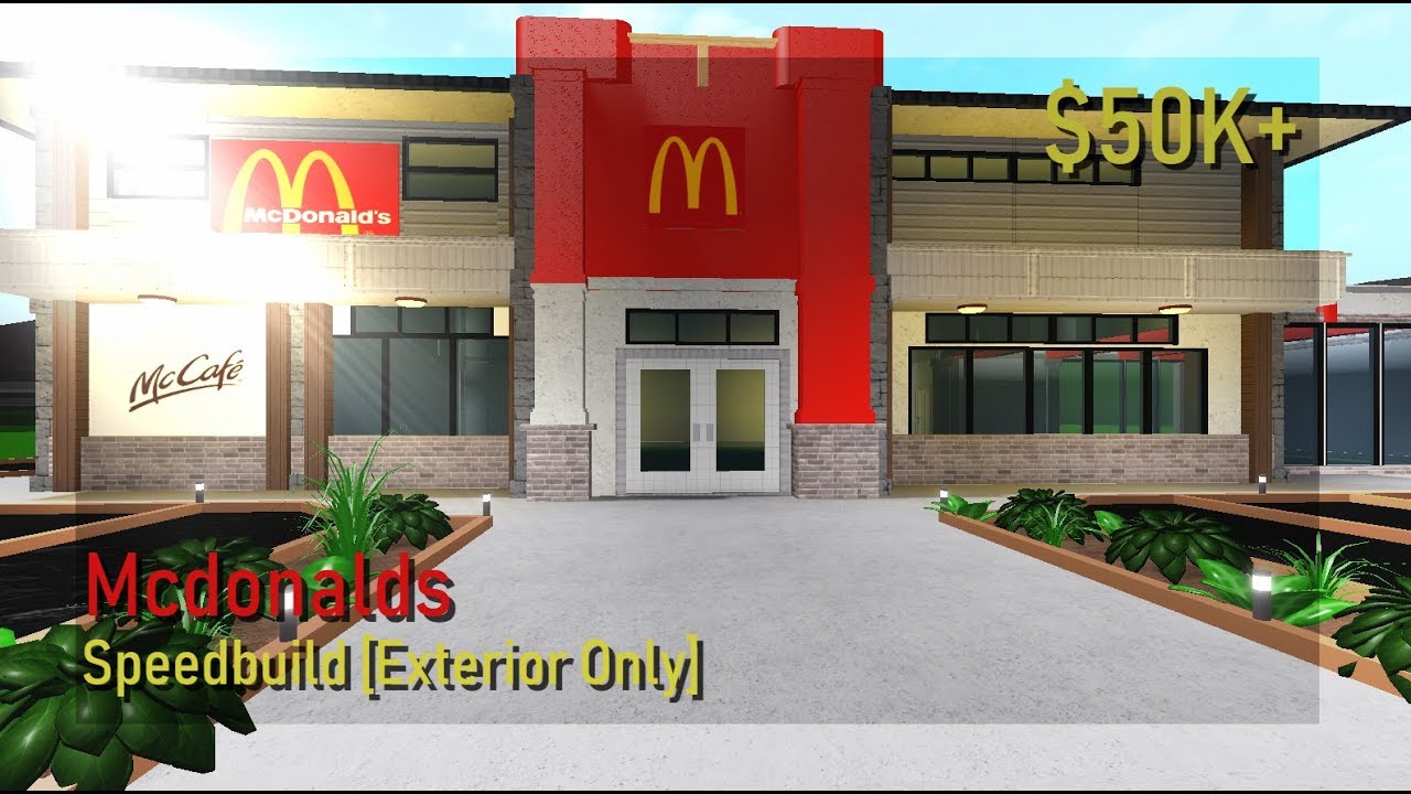 BLOXBURG | Mcdonalds | Speedbuild (exterior Only) - YouTube