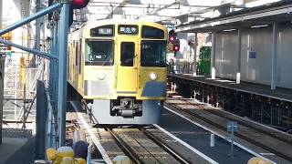 【現在は休止中】西武国分寺線各停国分寺行き新2000系幕車東村山駅1番ホーム入線シーン