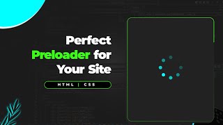 Create a Minimal CSS Preloader for Your Website | Pure CSS Loader Animation Tutorial