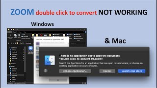 Mac & Windows: Convert your ZOOM Recordings double click to convert 01 .zoom if it is not working