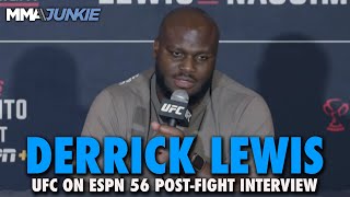 Derrick Lewis Explains Taking Off Shorts, Throwing Cup at Reporter After KO Win | UFC St. Louis