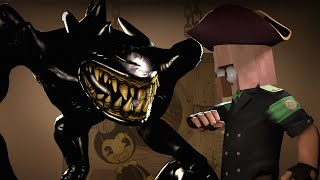 Beast Bendy vs Captain Villager (SFM Animation)