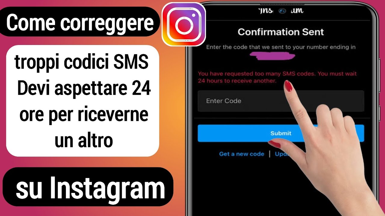 Risolto "Hai Richiesto Troppi Codici SMS Che Devi Attendere 24 Ore Per ...