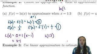 Linear Approximation- (Calc1-Examples#26)