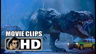 JURASSIC PARK Movie Clips - All T Rex Scenes (1993) Steven Spielberg Sci-Fi Adventure Movie HD