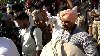 Bharatiya Kisan Union Activists Protest Near YPS Chowk In Mohali