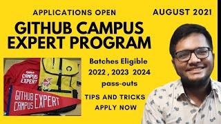 Github Campus Expert 2021 | Applications Open | Hackathons | Events | Swags | Batch of 2022/23/24