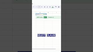 Query Function Select Clause - Google Sheets Function #googlesheets