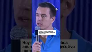 Última Hora: Presidente Noboa decreta suspensión jornada laboral por crisis energética #televistazo