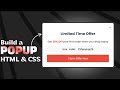 How to Build a Popup with HTML & CSS (No JavaScript) | Modal Popup Tutorial for Beginners 2026
