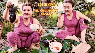 TLMTVOG CÁ LAU KIẾNG NƯỚNG LÈO ĂN KÈM  LÁ XOÀI NON MUỐI ỚT SIÊU CAY