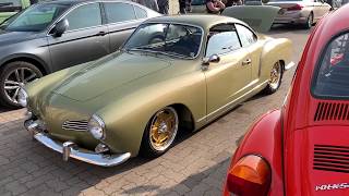 Lowered vw Karmann Ghia Vintage Speed custom Exhaust and shifter