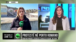 Top Channel/ Protestë në Porto Romano! Tubimi nga prindërit e nxënësve të shkollës 9-vjeçare