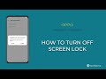 How to Turn Off Screen lock - Oppo [Android 11 - ColorOS 11]