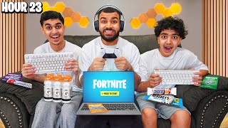 Last Brother To Stop Playing Fortnite With WHITE GAMING SETUP Wins V-Bucks!