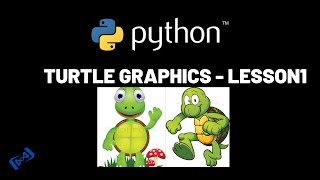 Python Turtle graphics Tutorial - LESSON 1 (forward - backward - sleep - right - left - pensize )