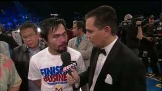 (HD) Manny Pacquiao - Interview after KnockOut Caused By Juan Manuel Marquez