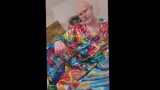 Psychedelic High Thread Count Satin Pajamas for Men at Conceptual Subculture