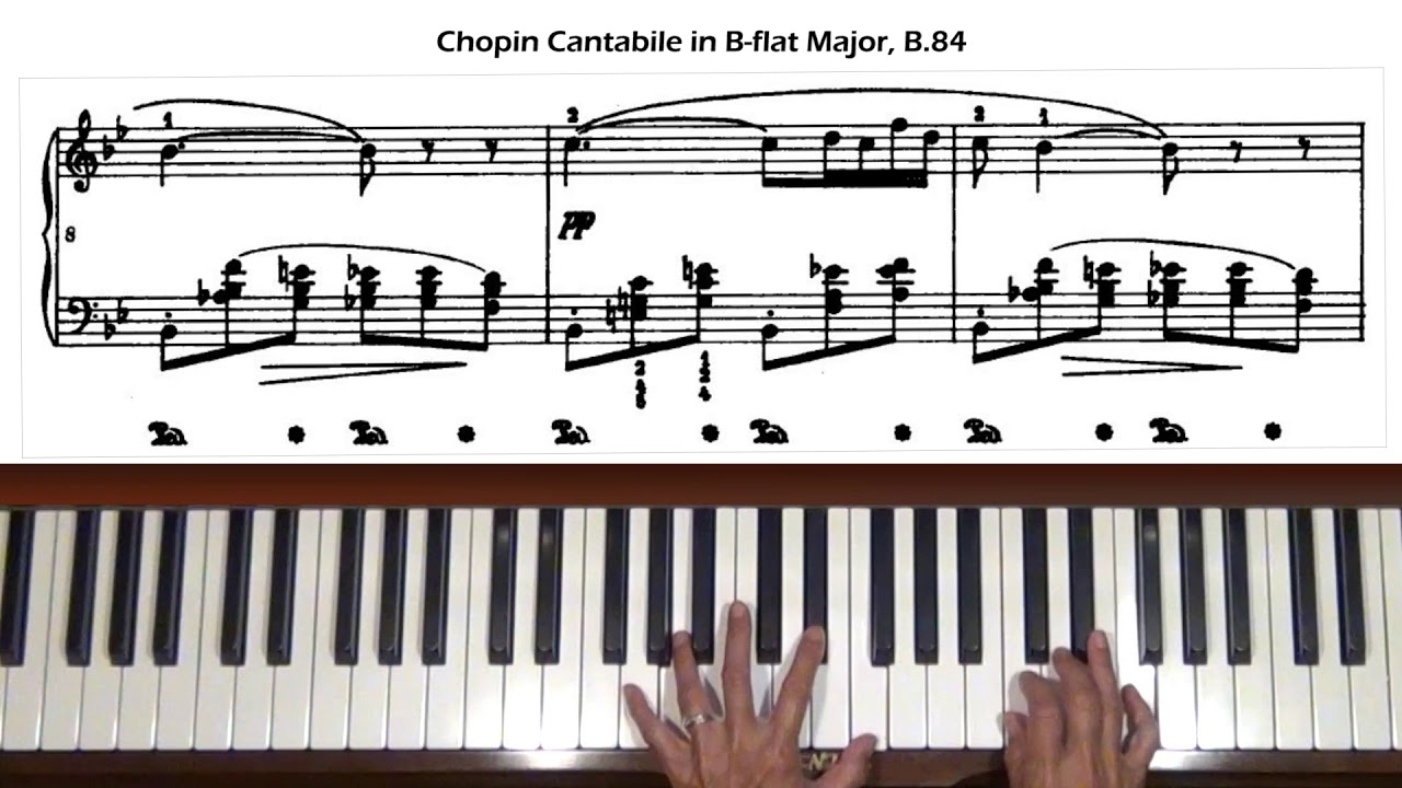 Chopin Cantabile In B Flat Major, B. 84 Piano Tutorial - YouTube