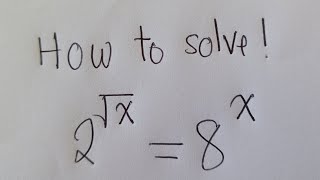 Can you solve this? | Exponential Equation | Algebra Problem.