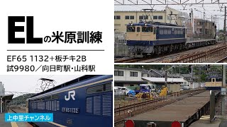 ELの米原訓練／EF65 1132／向日町・山科／2024.5.7