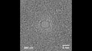 In Situ TEM: focus series of a nanopore drilled by a focused electron beam