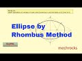 Engineering Drawing - Ellipse by Rhombus Method