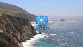 ENDLESS 4K SCENE: Sparkling Blue Ocean - California Coast 1 HR (UHD) Nature Relaxation Static Scene