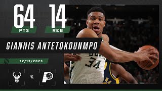 GIANNIS SETS A NEW FRANCHISE RECORD IN SCORING WITH 64 POINTS 😱 | NBA on ESPN