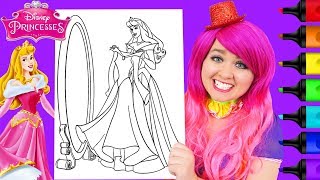 Coloring Sleeping Beauty Aurora Disney Princess Coloring Page Prismacolor Markers | KiMMi THE CLOWN