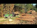 Forwarder with biggest harvester by John Deere