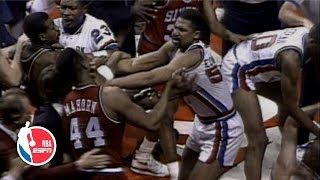 Charles Barkley brawls with Bill Laimbeer in epic 1990 Pistons vs. Sixers fight