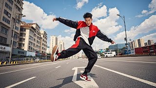 Street Dance 年轻小伙街头默剧表演，竟然提不动一个小小的箱子，路人纷纷赞叹表演的也太真了吧#street #dance#舞蹈