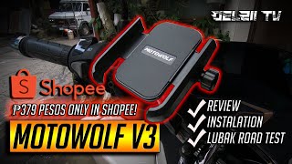 MOTOWOLF V3 CELLPHONE HOLDER REVIEW AND INSTALLATION + LUBAK TEST