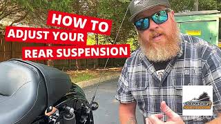 Adjust your rear suspension on a Harley Davidson Touring bike