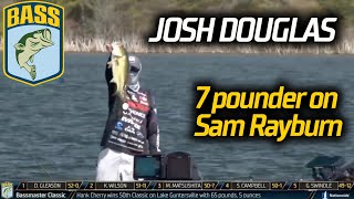 Josh Douglas lands a 7 pounder with a swimbait on Sam Rayburn