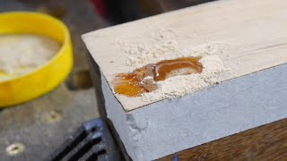 SUPER GLUE + WOOD POWDER/WOODWORKING TIP/SUPER GLUE + WOOD POWDER/WOODWORKING TIPS