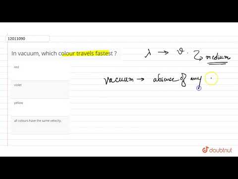 Which color frequency of light travels the fastest in a vacuum?