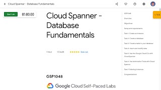 Cloud Spanner Database Fundamentals GSP1048