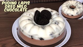 PUDING OREO MILO CHOCOLATE || Puding Three Layers Chocolate