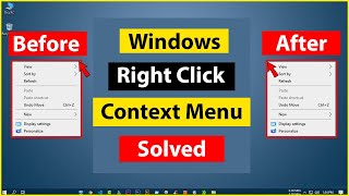 Right Click Context Menu Open in Left Side Windows 10 [Solved] | EM TecH BD
