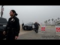 tense confrontation police struggle trying to arrest homeless person on venice beach