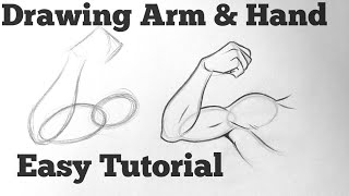 How to draw Arms and Hands easy Step by Step Drawing Art Fundamentals Anatomy for Beginners Tutorial