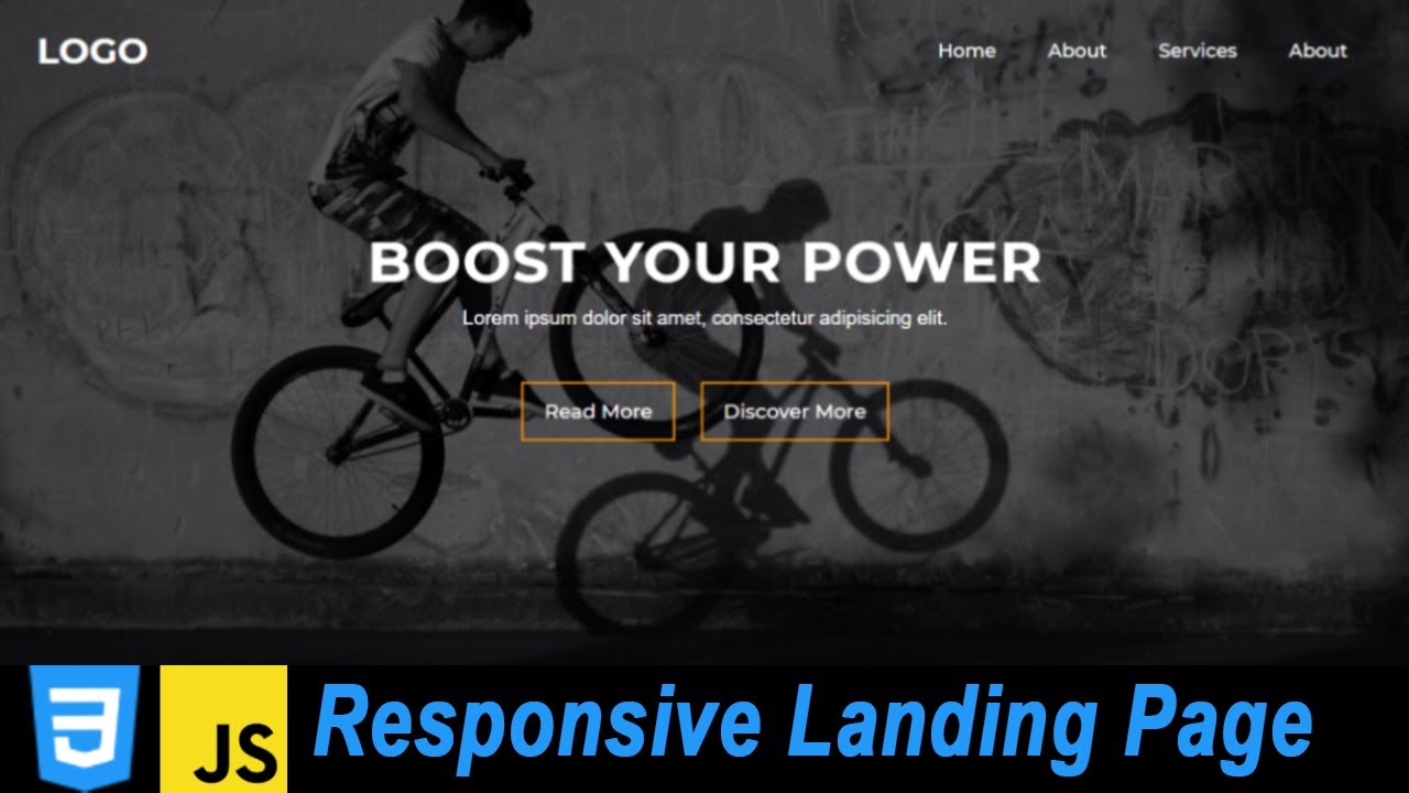 How To Make A Responsive Landing Page Using HTML, CSS And JAVASCRIPT ...