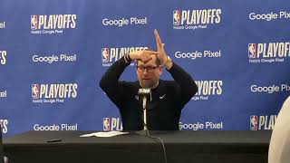 Nick Nurse after the game saying the referees ignored him as he called a timeout