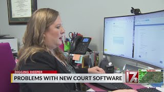 Problems encountered with new court software