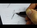 Spencerian script tutorial - Capital J