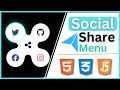 ✅Circular Social Media Share Menu Using HTML / CSS / JS || [ With Source Code ]