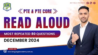 Read Aloud | PTE \u0026 PTE Core Speaking | December 2024 | Real Exam Questions | Language Academy PTE